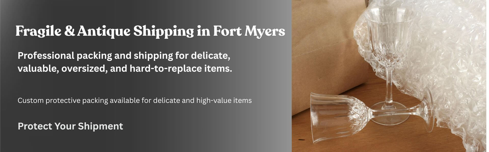 Carefully wrapping fragile antique items for safe shipping