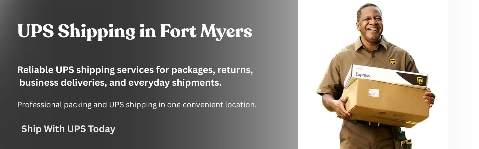 Customer receiving UPS shipping assistance in Fort Myers