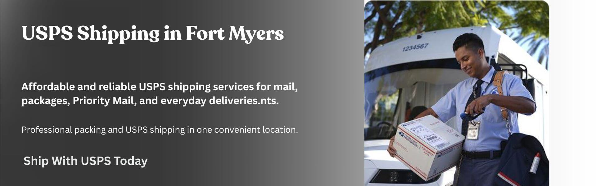 scanning packages with USPS shipping services