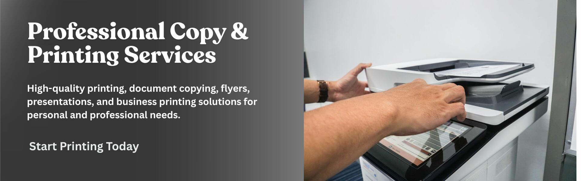 Professional copy and printing services for business documents